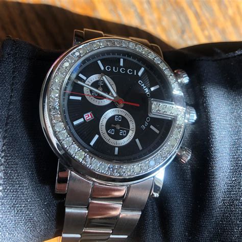 gucci g chrono watch black replica|gucci 101m chrono diamonds.